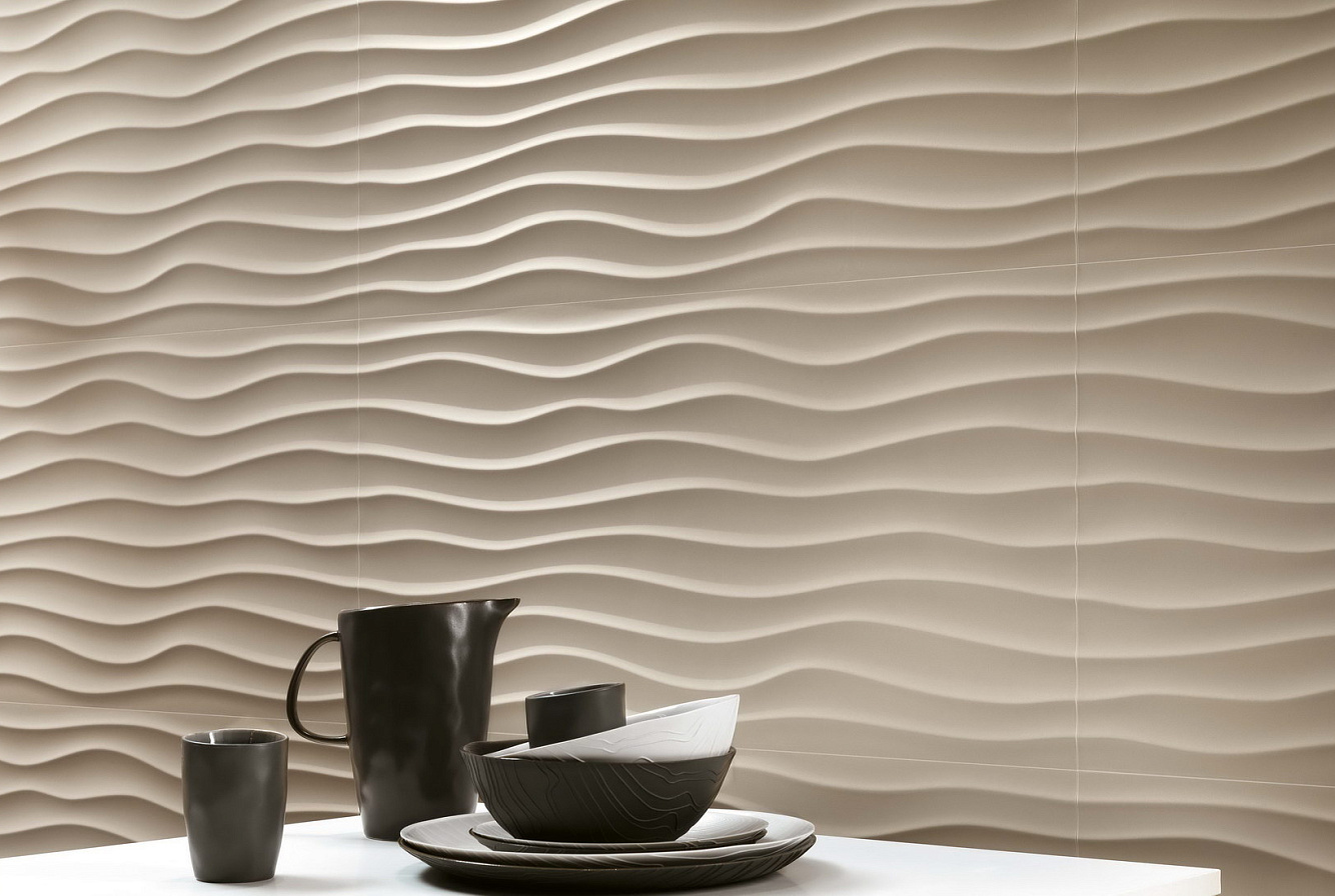 Игра светотени стильно подчеркивает изящный рельеф поверхности 3D WALL DESIGN.